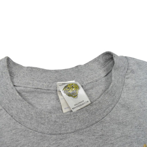 Ed Hardy Love Kills Slow Grey T-shirt used, size XL