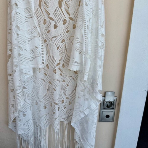 White lace beach kaftan Pink Woman like new, size M