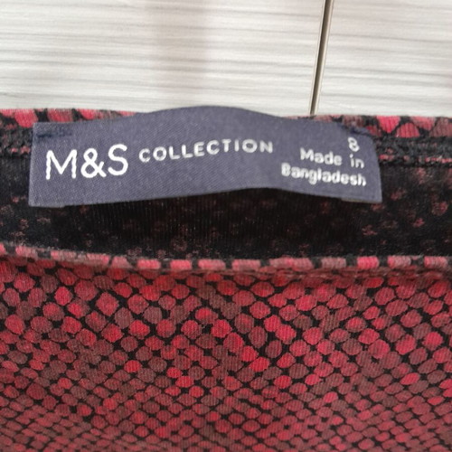 Burgundy elastic blouse Marks & Spencer used, size 36
