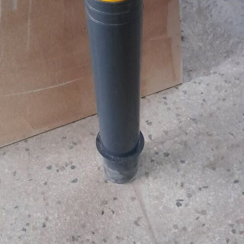 Metal bollards for sidewalks new, 75 cm height, dark green color