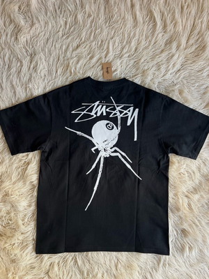 Stussy Spider Tee new, sizes M and L, black