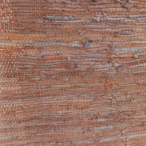 Leather rug brown color like new