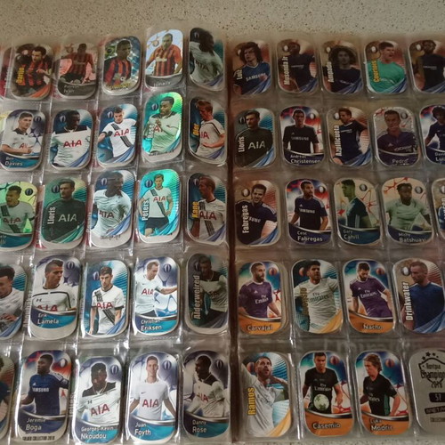 Football metallic tags set of 350 used in album