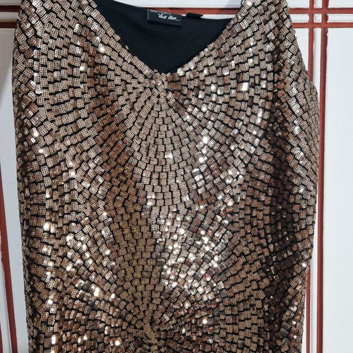 Sequin top Esmara like new, beige, size XL
