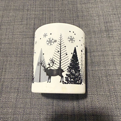 Cup candle holder with Christmas motifs new