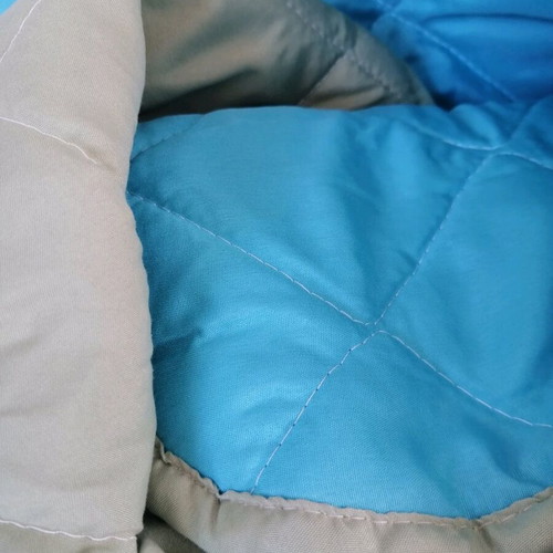 Microfiber quilted blanket two-tone turquoise green new 160x240
