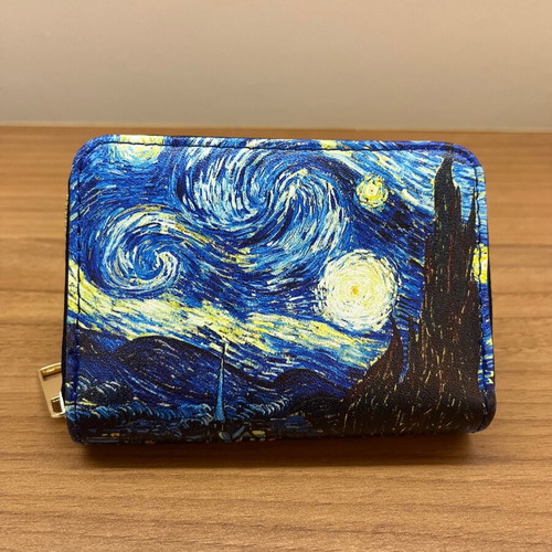 Van Gogh Wallet new vegan leather with zipper
