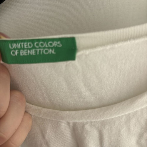 Benetton white basic blouse size S like new