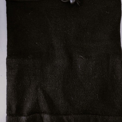 Black neck warmer and knitted scarf set