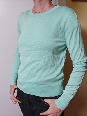 Massimo Dutti turquoise silk knit top new, size small