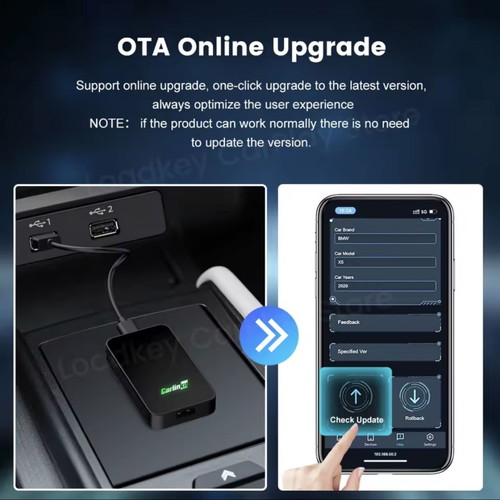 Carlinkit 2AIR Wireless CarPlay and Android Auto Adapter like new
