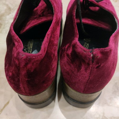 Women’s velvet Oxford shoes Smart Cronos 6334 new, wine red size 39