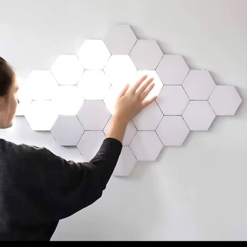 Hexagon LED wall lights touch, like new, set of 20