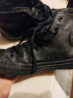 Converse shoes used, leather, size 45, black