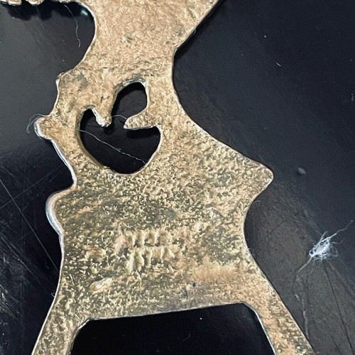 Vintage bottle opener made in Italy, bronze