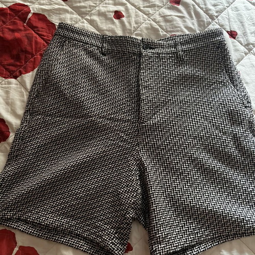Zara men's shorts, black and white, size L