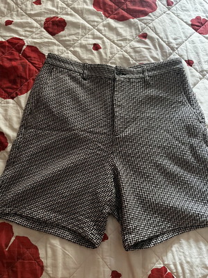 Zara men's shorts, black and white, size L