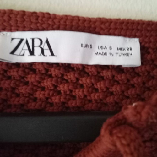 Summer strapless dress Zara like new, brown, size S