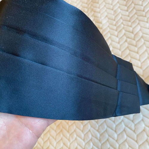 Satin black belt for men's formal suit new