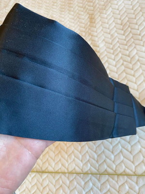Satin black belt for men's formal suit new
