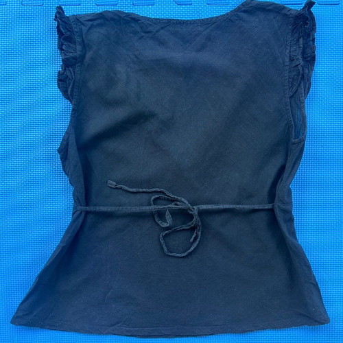 Black vintage Y2K sleeveless embellished top size S like new