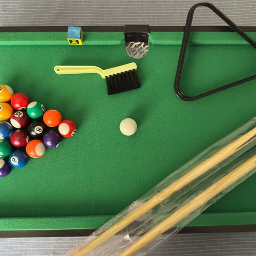 Mini wooden billiards like new with accessories
