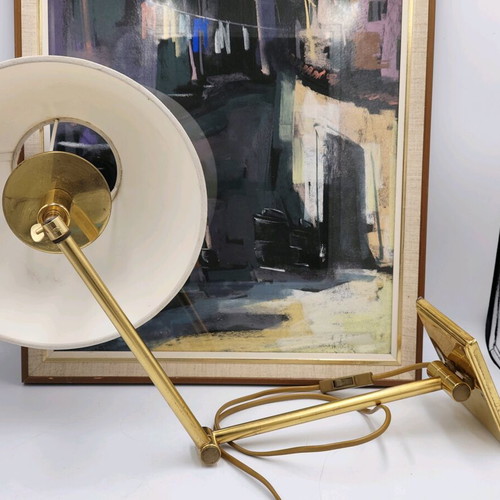 Høvik LUS brass swing wall lamp used