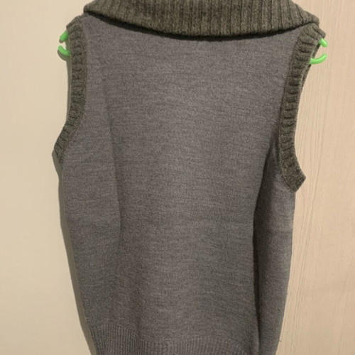 Sisley Sleeveless Wool Vest Grey Like New, Men's Size M