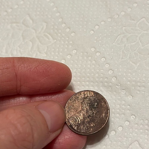 One cent American coin used 1999