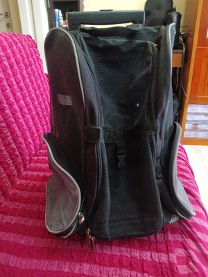 Dog trolley backpack large size used, for dogs up to 10 kg