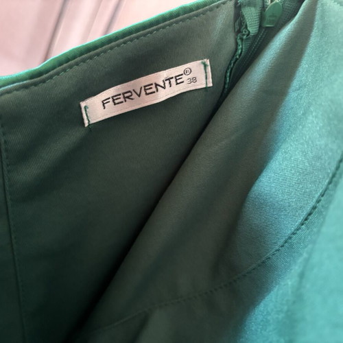 Satin green maxi dress, Small