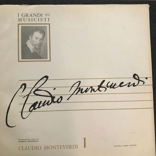 Vinyl Claudio Monteverdi I, Classic Collectible 10-Inch Baroque Renaissance Record