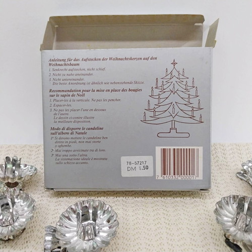 Vintage Christmas Tree Candles set of 20 with clips from Switzerland like new