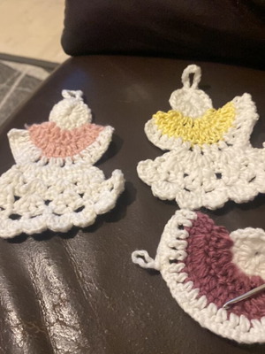 Knitted angel handmade new decoration