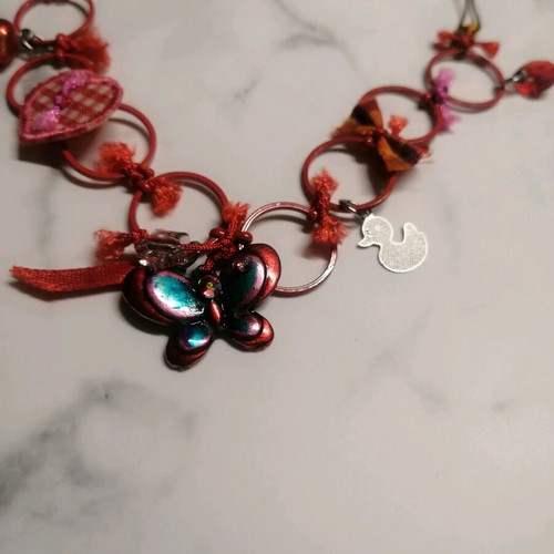 Necklaces with butterfly and fairy motifs like new, set of 2