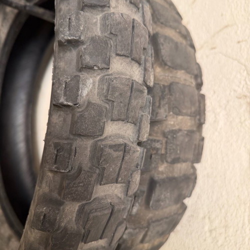 Motoz Tractionator Adventure motorcycle tires used, front 90/90-21 TT and rear 150/70B18 70Q tubeless