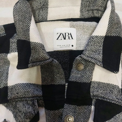 Zara jacket used, size M, black and gray