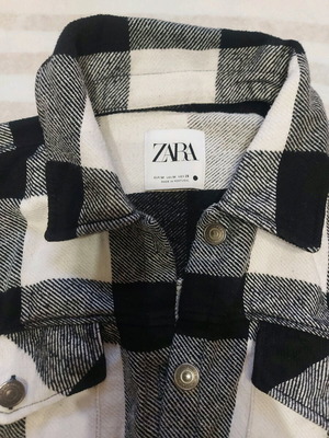 Zara jacket used, size M, black and gray