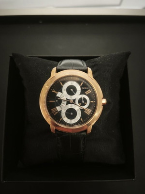 Seiko Multi-Function Dress Watch 6G34 Rose Gold Tone, NOS Full Set