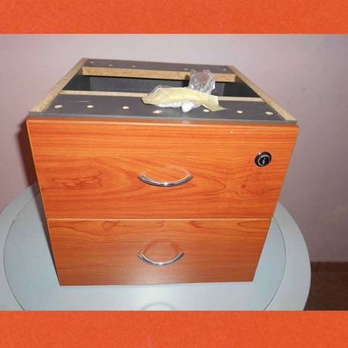 Wooden Office Drawer Unit with 2 Drawers like new, reversible mounting