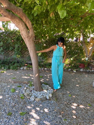 Moutaki jumpsuit like new, turquoise