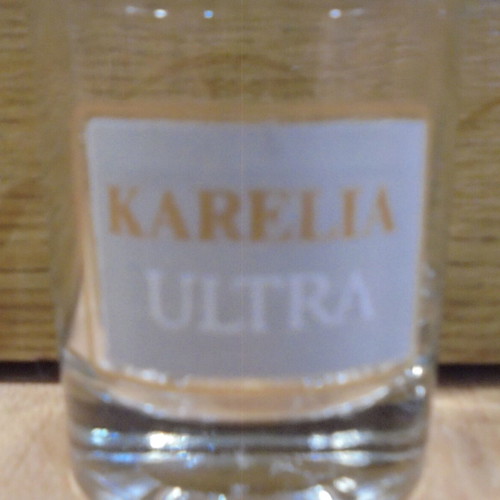 Karelia Ultra cigarettes set of two used promotional shot glasses