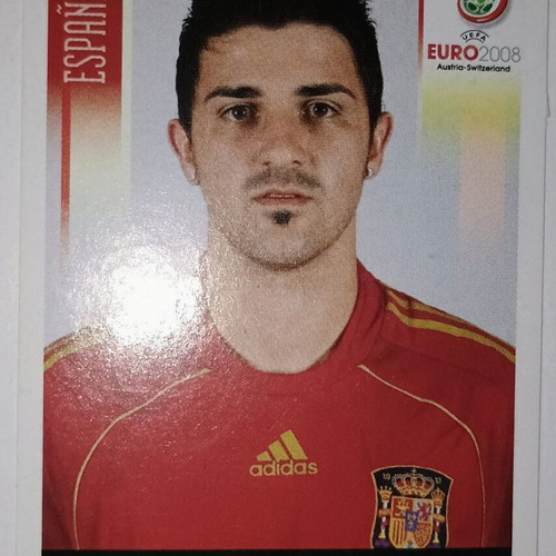 David Villa Euro 2008 Panini collectible sticker used