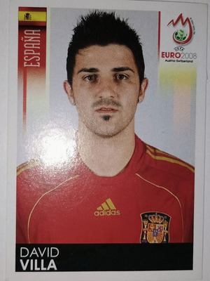 David Villa Euro 2008 Panini collectible sticker used