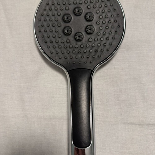 Bathroom shower head with large diameter, silver-nickel plastic
