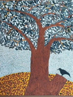 Dendro2 oil painting on canvas new 93×93cm
