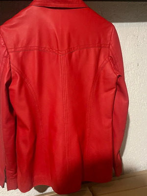 Tommy Hilfiger red leather blazer new, women's XS