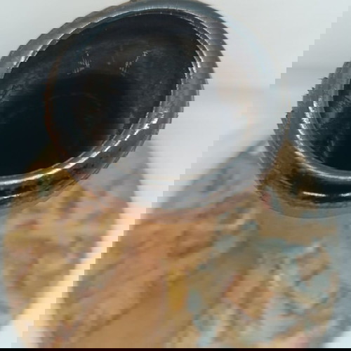 Бутилка ваза от Италия използвана, хартия и кожа