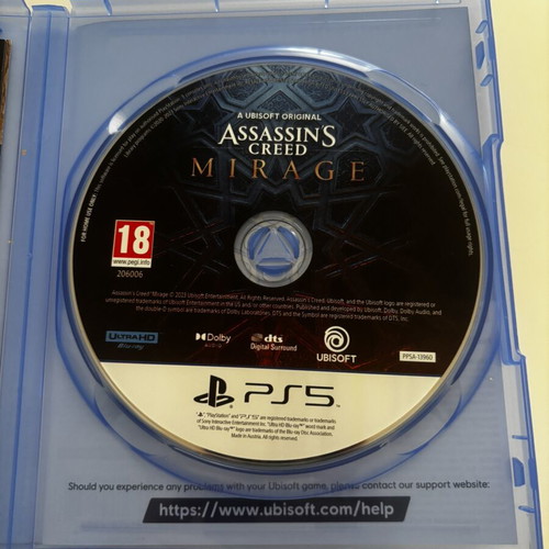 Assassins Creed Mirage PS5 game like new with preorder bonus code