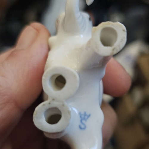 Sitzendorf porcelain elephant used, with leg flaw